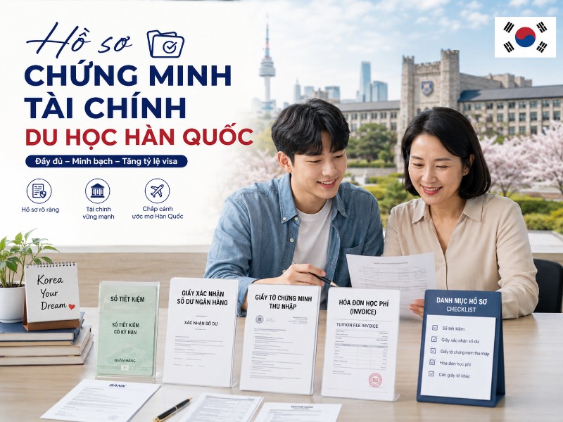 Hồ sơ chứng minh tài chính du học Hàn Quốc gồm những gì?