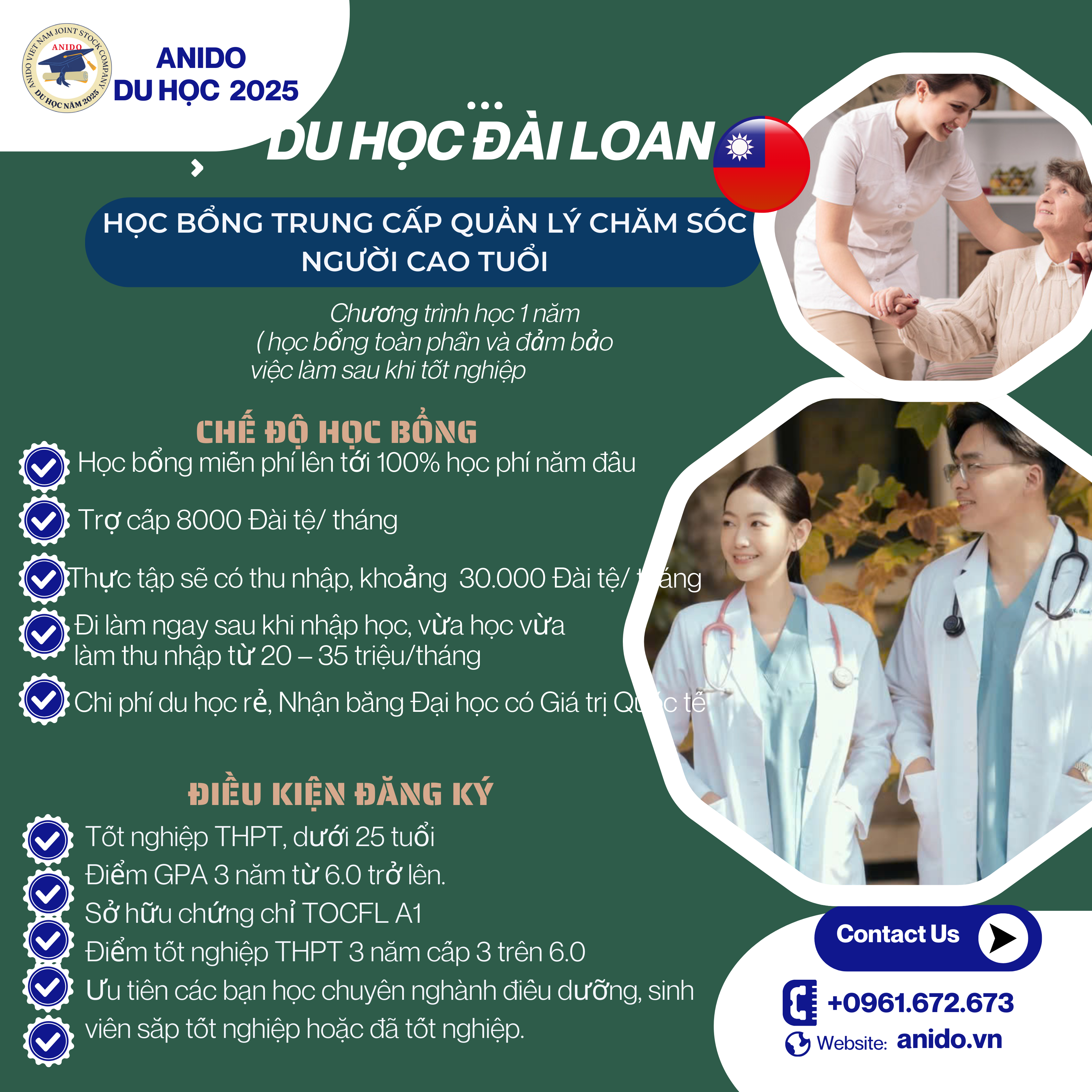 Chương trình tuyển sinh lớp trung cấp Quản lý chăm sóc sức khỏe với học bổng toàn phần
