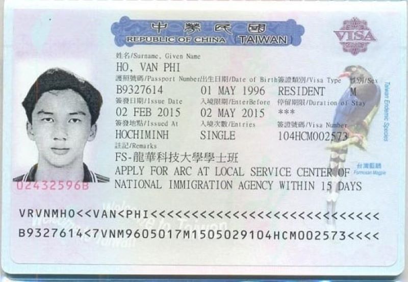 visa đài loan